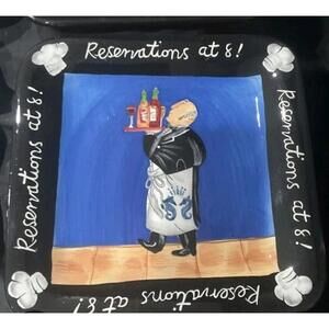 (5) DANSK Handpainted International Dinner Served by Tracy Flickinger 8.5" Plate